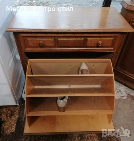 Компактен шкаф изработен от естествено дърво, с елегантен и устойчив дизайн., снимка 5 - Шкафове - 52063778