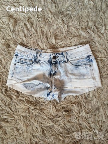 Washed denim къси панталонки ZARA, снимка 1 - Къси панталони и бермуди - 29279881