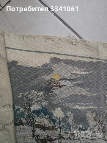 Гоблен,,Лунна Зима,, , снимка 3 - Гоблени - 52917811