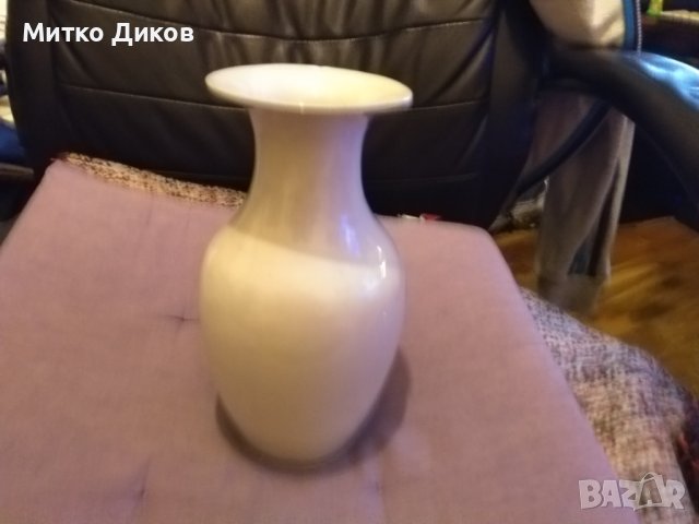 Ваза с рисунка за цветя порцелан Н-23см и фи 80мм, снимка 4 - Вази - 42797334