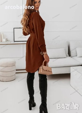 Елегантна дамска ежедневна рокля (риза), 3цвята , снимка 13 - Рокли - 42079548