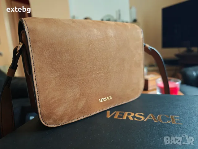VERSACE Medusa нова оригинална мъжка чанта от набук, снимка 4 - Чанти - 55804426