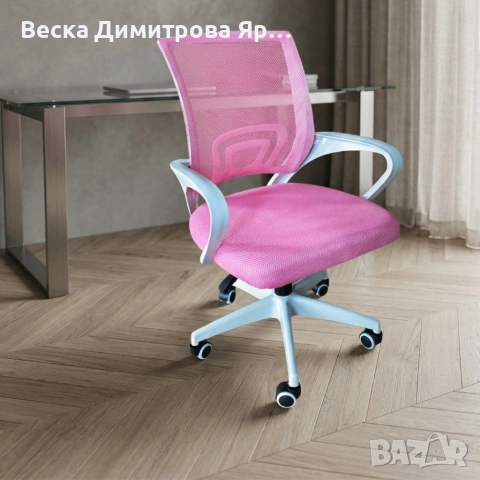 Ергономичен офис стол с дишаща мрежа и регулируема височина – комфорт през целия ден, снимка 4 - Столове - 54123967