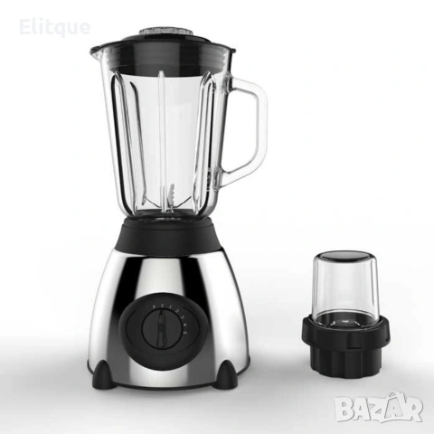 Блендер Cheffinger 1000 W – 1,5 л стъклена кана, мелачка 100 мл, корпус от неръждаема стомана, снимка 5 - Друга електроника - 53180313