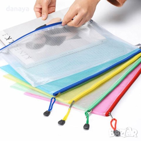 4097 Прозрачна папка с цип А4, пвц, снимка 4 - Ученически пособия, канцеларски материали - 42537714