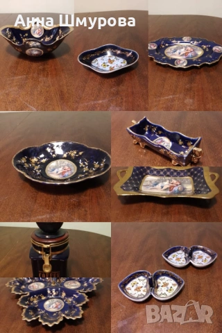 Чинии -6 бр. - диагонал 26 см. цена; 1 чиния-25лев  LEFARD IN LOVE, снимка 8 - Сервизи - 49777489