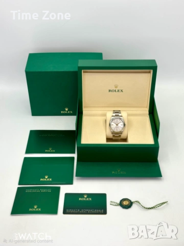 Rolex Oyster Perpetual 36mm Steel Silver Dial Automatic Дамски Различни Цветове, снимка 2 - Дамски - 54042187