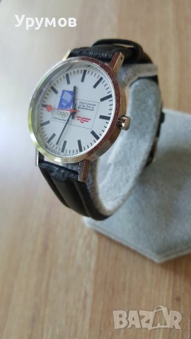 Рядък винтидж часовник Mondaine Olympic Games Lillehamer 1994 - SWISS MADE, снимка 5 - Други - 36686689