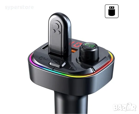 FM трансмитер Блутут Digital One SP01000 L06 Bluetooth v.5.0 + 2xUSB + Type C  3.1A , снимка 3 - MP3 и MP4 плеъри - 49289768