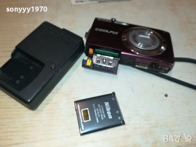 NIKON+ЗАРЯДНО И БАТЕРИЯ 0610231636, снимка 3 - Фотоапарати - 42460524