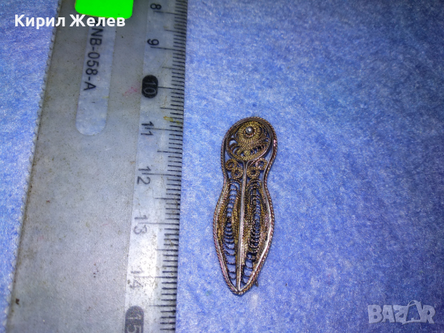 СТАРИННА СРЕБЪРНА БРОШКА ФИЛИГРАННО СРЕБРО ВИСОКА ПРОБА РЪЧНА ФИНА МАЙСТОРСКА РЕТРО ИЗРАБОТКА 43363, снимка 14 - Антикварни и старинни предмети - 44661995