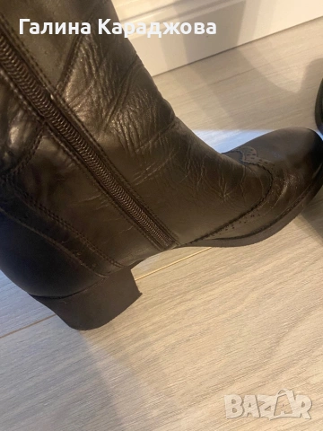 Високи дамски тъмно кафяви ботуши номер 39, снимка 9 - Дамски ботуши - 54103404