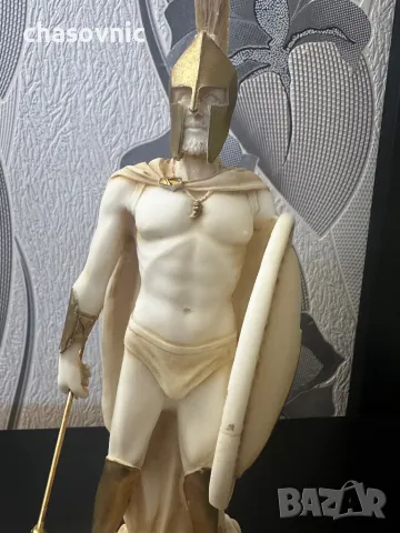 Статуетка Леонид Спарта 300 от алабастър – символ на храбростта / фигура , снимка 7 - Колекции - 49976130