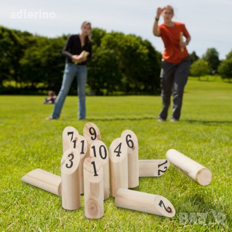 Игра Куб, древна игра Куб, дървена игра Кубб, играта на викингите, плажна игра, игра за анимация, ст, снимка 2 - Други игри - 34400381