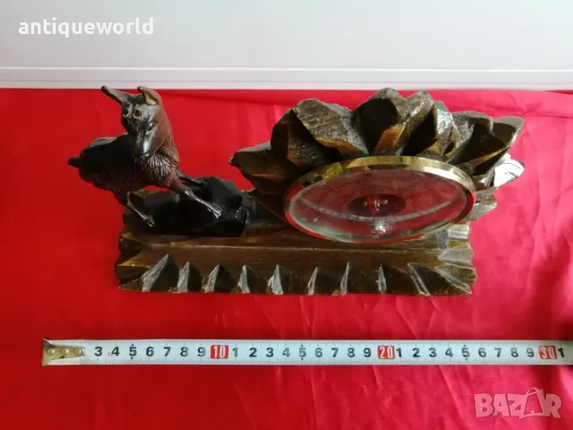 Рядък Стар Немски ШВАРЦВАЛД  Барометър, снимка 3 - Антикварни и старинни предмети - 38010791