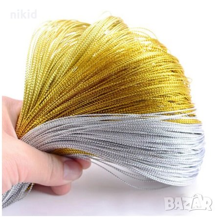 тънък конец въже за етикети таг тагове за подаръци за връзване опаковане, снимка 2 - Други - 30596951