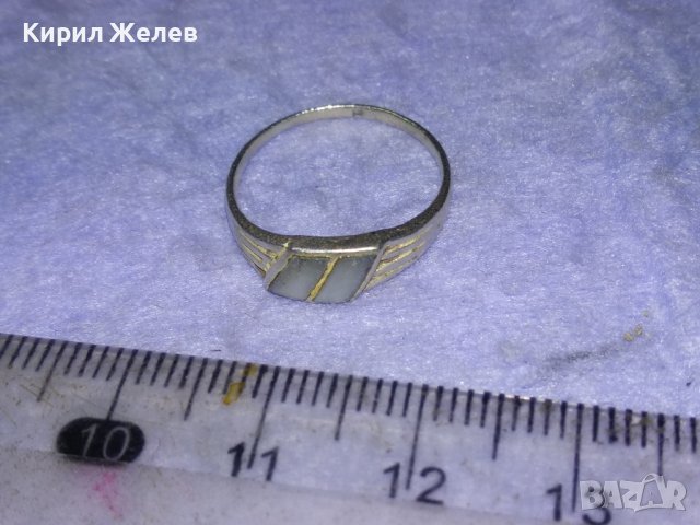 СТАР СЕДЕФЕН СРЕБЪРЕН РЕТРО АРТ ПРЪСТЕН СРЕБРО 925 МАЙСТОРСКА РЪЧНА ИЗРАБОТКА 40160, снимка 11 - Антикварни и старинни предмети - 42793851