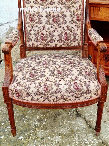 Кресло в стил Луи XVI , снимка 4 - Дивани и мека мебел - 53967151