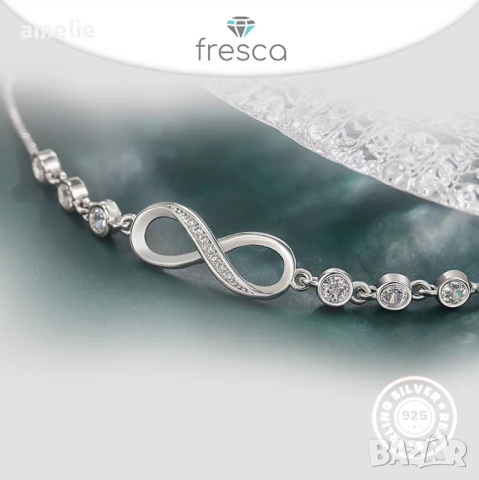 Ново! Гривна Безкрайност Eternity печат ale S 925. Колекция Amélie, снимка 2 - Гривни - 50904660