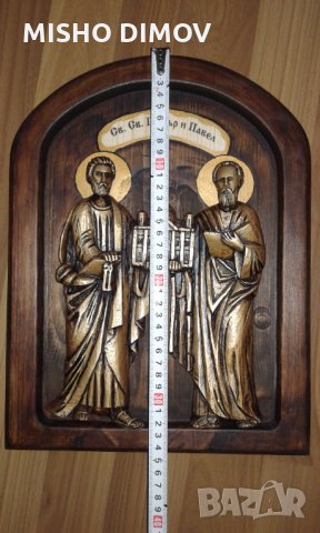 Икона св.св.Петър и Павел, снимка 10 - Дърводелски услуги - 21493329