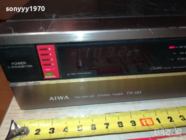 AIWA TX-110Z TUNER-MADE IN JAPAN-ВНОС SWISS 2408250725, снимка 2 - Ресийвъри, усилватели, смесителни пултове - 51469562