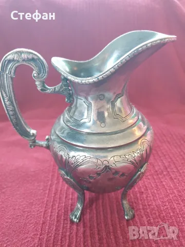 Посребрена каничка, снимка 6 - Антикварни и старинни предмети - 56108221