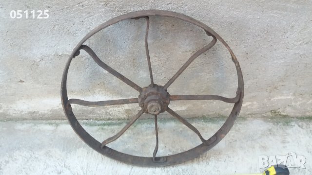 ковано масивно колело от каруца, двуколка, рало , снимка 4 - Антикварни и старинни предмети - 39836450