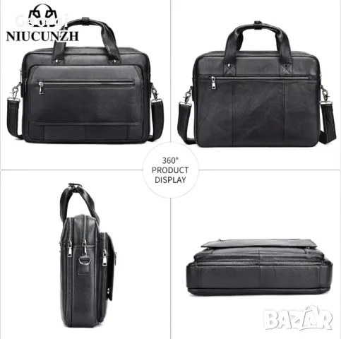 Класическа Мъжка Бизнес чанта (куфарче за лаптоп 16”) Естествена кожа!, снимка 3 - Чанти - 49293945