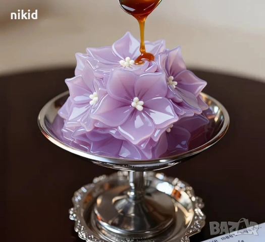 Звездно цвете Петумния Кусудама многостранно силиконов молд форма фондан гипс смола свещ шоколад, снимка 3 - Форми - 54072735