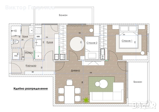 Продава 4-стаен апартамент в Шумен, снимка 2 - Апартаменти - 54106780