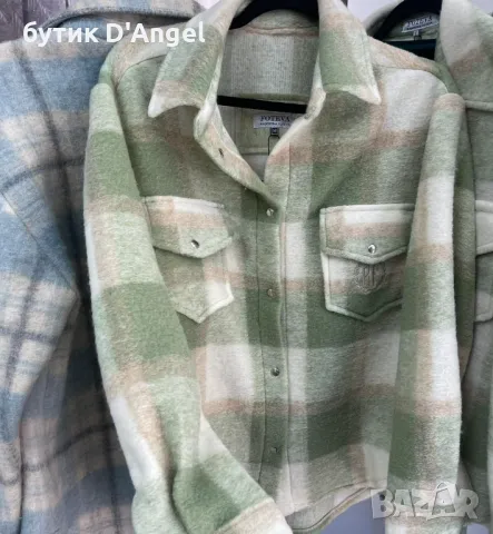 FOTEVA FASHION HOUSE връхна риза зелена, снимка 3 - Ризи - 47438601