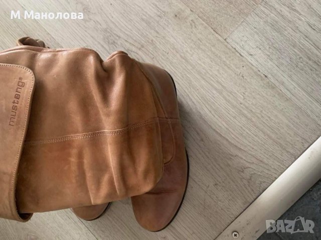 Дамски ботуши от естествена кожа, марка Mustang, испански, 39 номер, снимка 2 - Дамски ботуши - 38663904