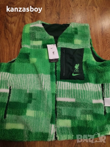 Nike Liverpool Embroidered Warm Fleece Vest Men -Green - мъжки шерпа елек 2лицев нов L/XL/2XL