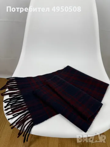 Шал с принт „Plaid“ от Tommy Hilfiger, от вълна, снимка 4 - Шалове - 56120710