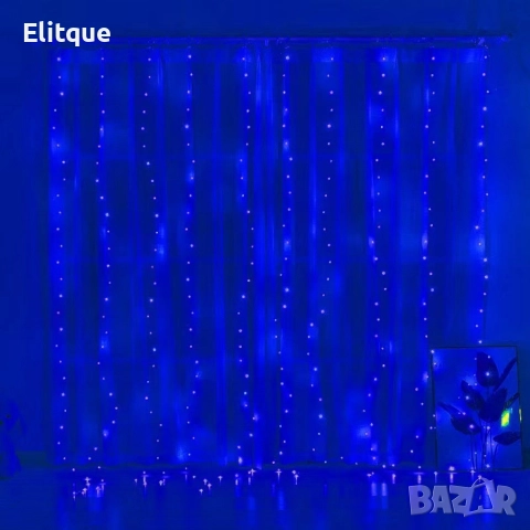 Коледни лампички с 300Led лампи 3 метра на 3 метра, снимка 5 - Лед осветление - 52800095