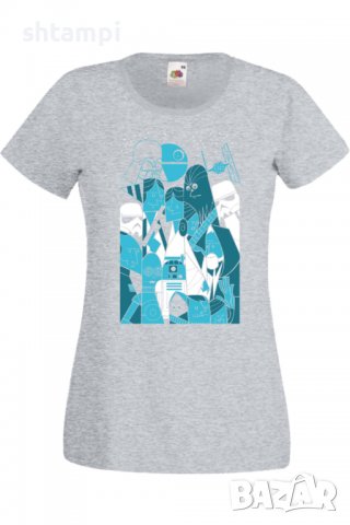 Дамска тениска Star Wars characters,Филм,Игра,superhero,Изненада,Подарък,Повод,, снимка 5 - Тениски - 37728740