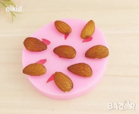 Бадем бадеми ядки силиконов молд форма фондан смола декор