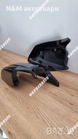 Капаци огледала BMW F10 F11 F18 preface черен гланц M Style щипки, снимка 5 - Аксесоари и консумативи - 54334425