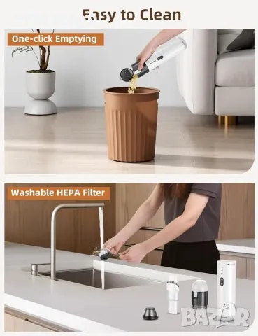 Ръчна прахосмукачка Chuboor безжична акумулаторна помпа за кола 14 000 Pa мощна мини ръчна, снимка 2 - Аксесоари и консумативи - 49064980