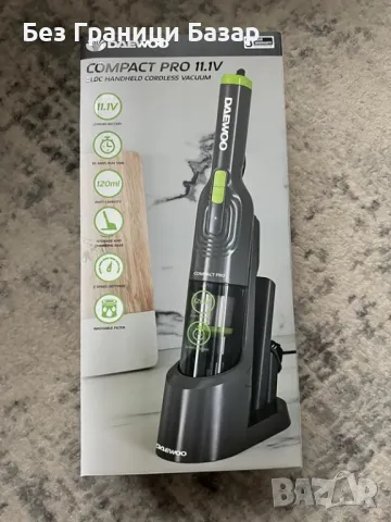 Нова Безжична компактна прахосмукачка Daewoo, 30 минути работа, 120 мл, снимка 7 - Прахосмукачки - 47431638