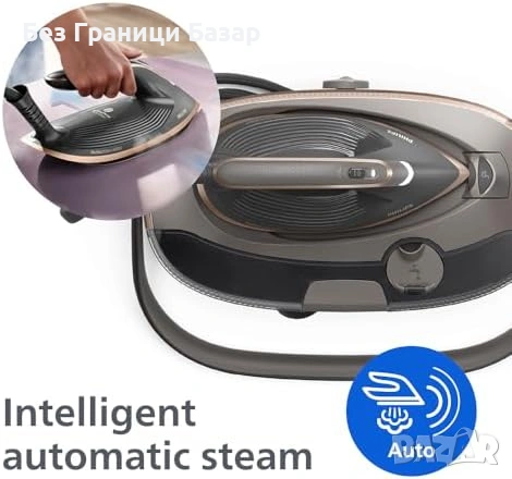 Нова Philips PerfectCare 8000 парна станция OptimalTEMP 1.4L PSG8200/80 за гладене дрехи Филипс ютия, снимка 4 - Ютии - 54219912