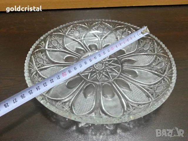български кристал плато поднос, снимка 2 - Антикварни и старинни предмети - 49029636