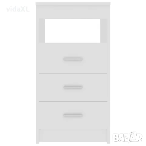vidaXL Шкаф с чекмеджета, бял, 40x50x76 см, инженерна дървесина, снимка 4 - Шкафове - 56147755