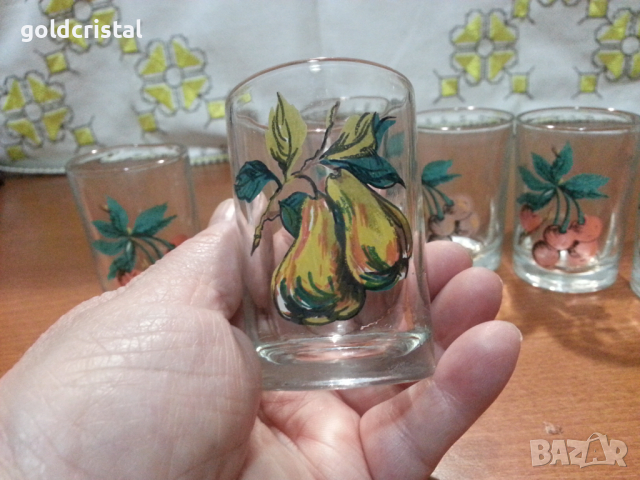Ретро стъклени чаши , снимка 3 - Антикварни и старинни предмети - 44797352