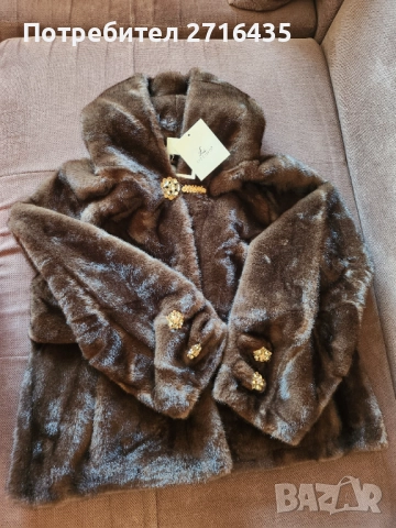 Дамско палто с косъм