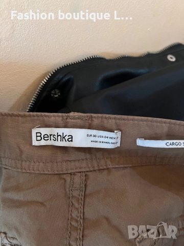 Bershka Кафяв карго панталон S размер с джобове 🤎, снимка 6 - Панталони - 52825651