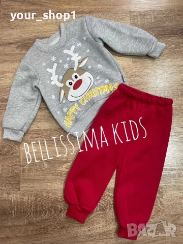 5 модела детски коледен екип комплект долнище и блуза , снимка 4 - Детски комплекти - 52510685