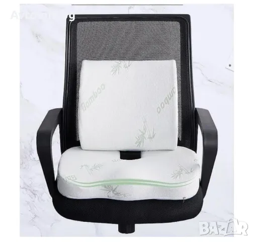 Комплект от 2 броя ортопедични, анатомични възглавници с мемори пяна и бамбукови нишки, снимка 2 - Аксесоари и консумативи - 49661262