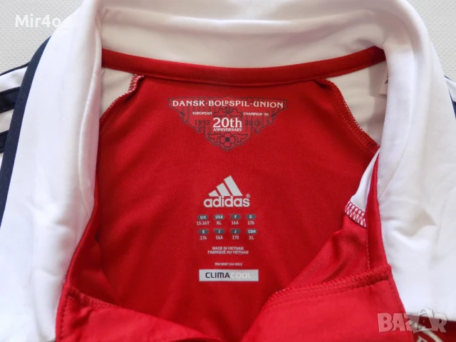футболна тениска denmark adidas дания адидас екип блуза фанела оригинална спортна мъжка S, снимка 6 - Спортни дрехи, екипи - 50751449