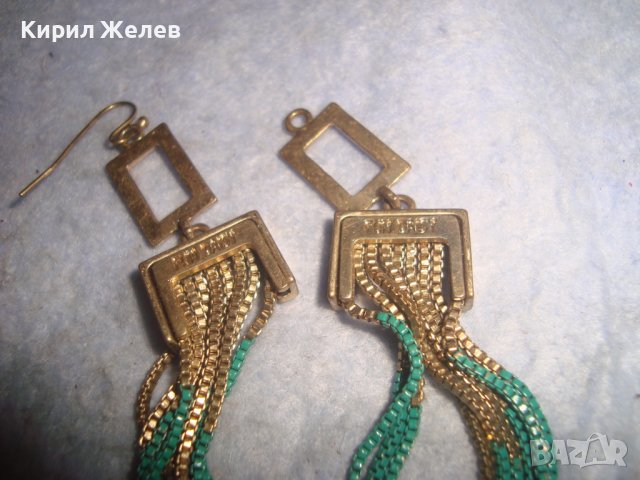 ПОЗЛАТЕНИ МАРКОВИ ВИНТИДЖ - АРТ ОБЕЦИ ТИП ВЕРИЖКИ 27767, снимка 6 - Обеци - 37719720
